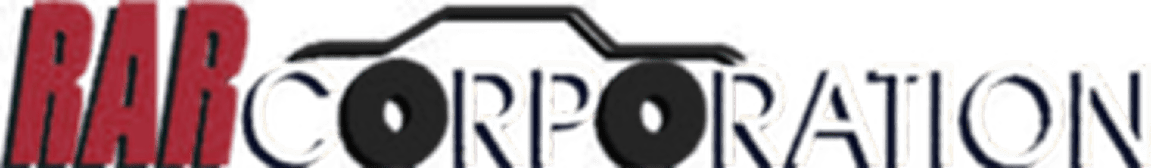 Logo of RAR Corporation with car silhouette.